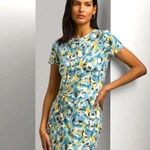 Figure Flattering Ralph Lauren Spring Twist Tie Flower Sheath